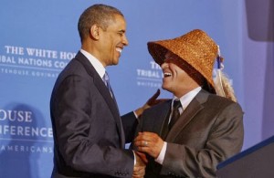 Obama greets Seventh-day Adventist Brian Cladoosby